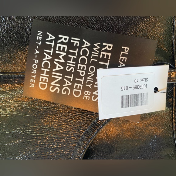 Alexander Wang Blk patent leather pants w/chrome buttons New/Never worn. Size10 - Picture 3 of 8